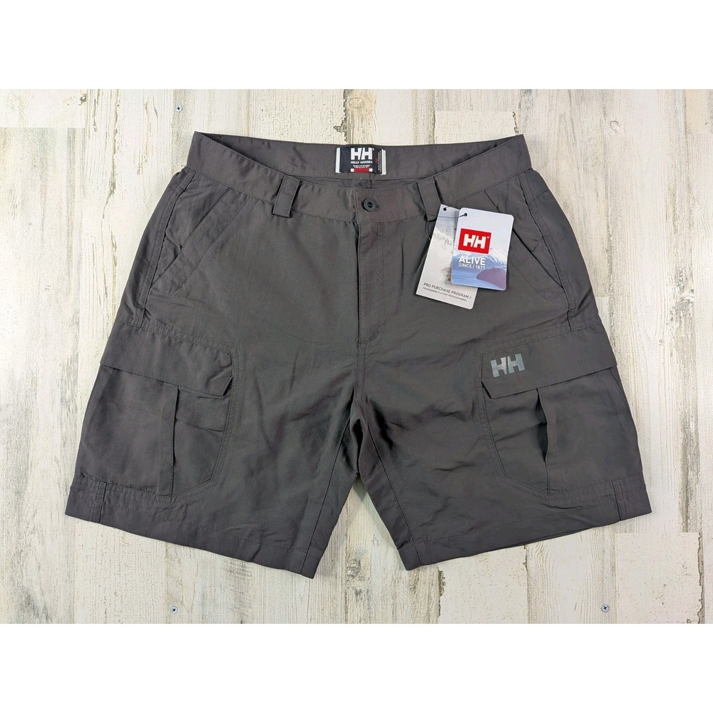 Helly Hansen Womens Shorts 32 Dark Gray Resort QD Cargo Sailing Quick Dry 28929